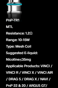 Voopoo PnP Coils 13 PnP TR1
