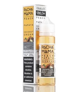 Peach Papaya Coconut Cream by Pachamama 1 pachamama peach papaya coconut cream 60ml e liquids